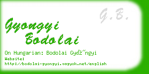 gyongyi bodolai business card